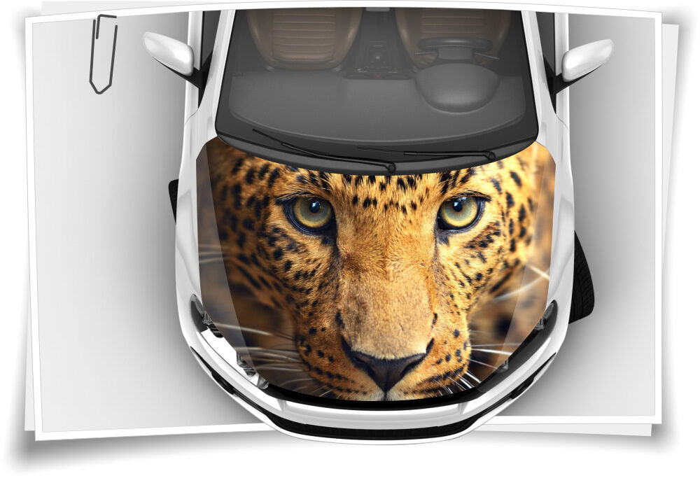 Tiger Leopard 3D Auto-Folie - Luftkanäle, blasenfrei