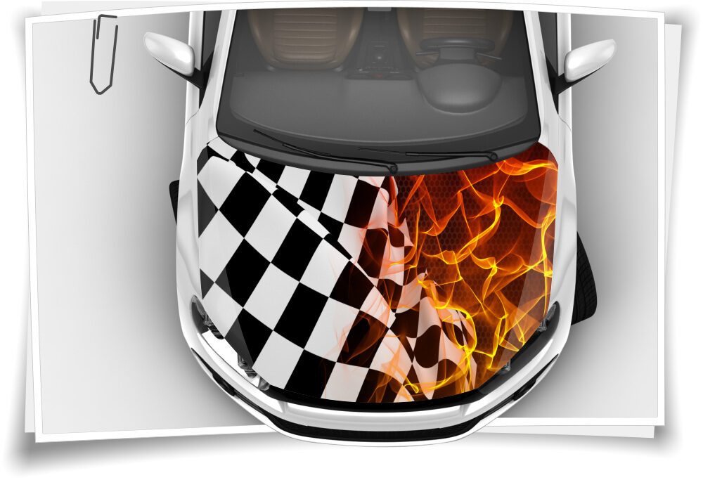 Speed Tacho Feuer Sport Motorhaube Auto-Aufkleber Schutz-Folie Airbrush  Tuning