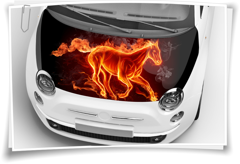 Auto Aufkleber Motorhauben Flamme klassisch A422 🔥 ohne Hintergrund,  kleine & große Motive