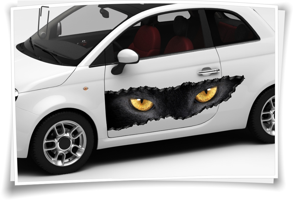 Scheibenwischer Aufkleber Sticker beweglich Katze Tuning Auto