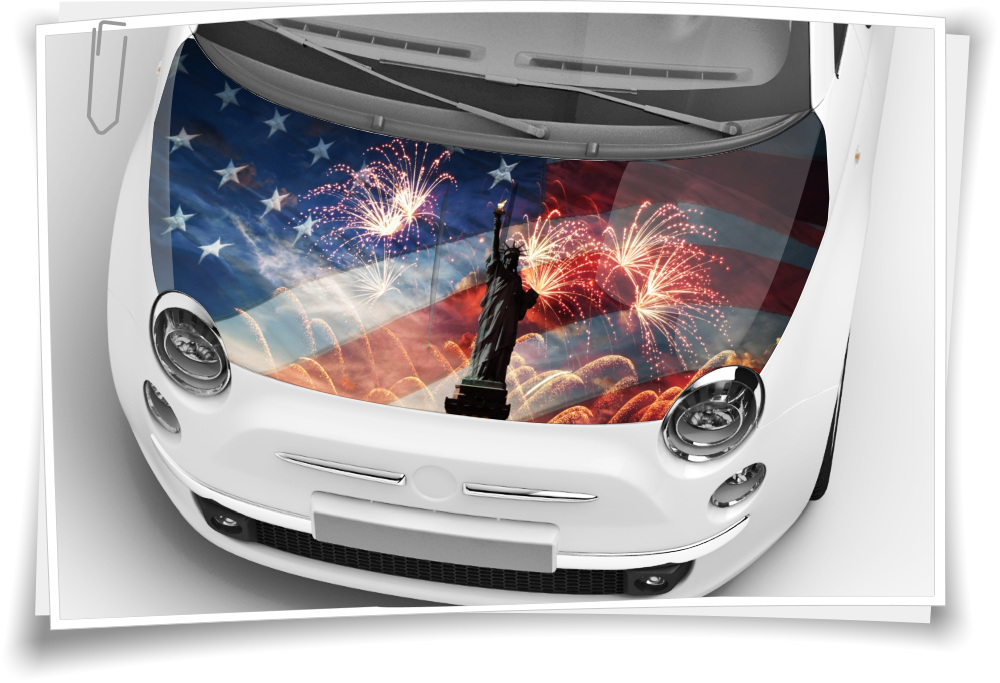 USA Amerika Motorhaube Auto-Aufkleber Steinschlag-Schutz-Folie