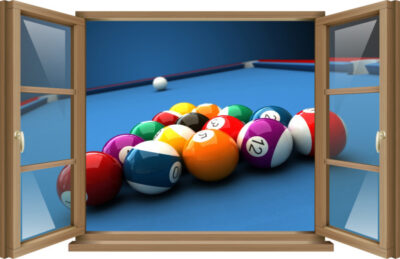 Wand-Tattoo Wand-Bild Fenster Billard -Tisch Snooker ...